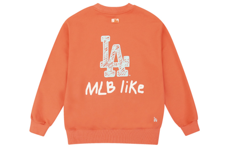 MLB LIKE Series Loose Fit Graffiti Pullover Sweatshirt Unisex Orange 31MT08011-07O 圖 2