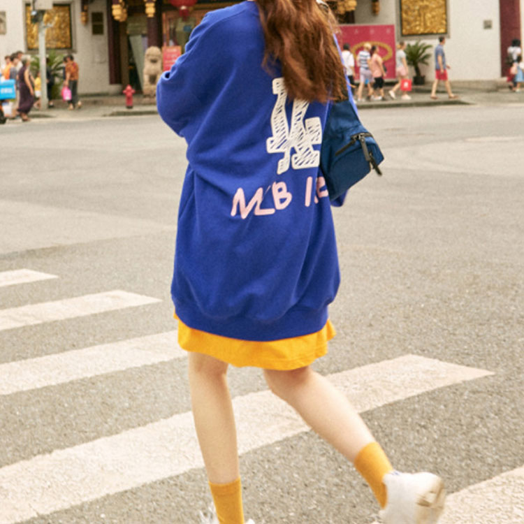 MLB Like Series Los Angeles Dodgers Logo Pullover Sweatshirt Unisex Blue 31MT05941-07U 圖 5