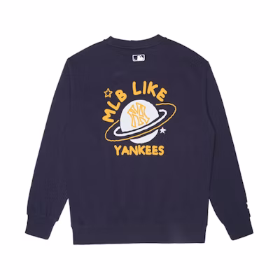 MLB LIKE Series Navy Graffiti Cartoon Long Sleeve Sweatshirt Unisex - Gift Ready 31MT06111-50N