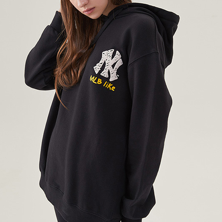 MLB LIKE Series New York Yankees Graffiti Print Hoodie Unisex Black 31HD05941-50L 圖 5