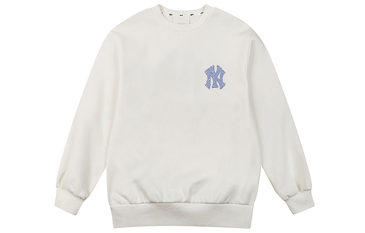 MLB LIKE Series New York Yankees Logo Crewneck Pullover Sweatshirt White Unisex 31MT22961-50I 圖 3