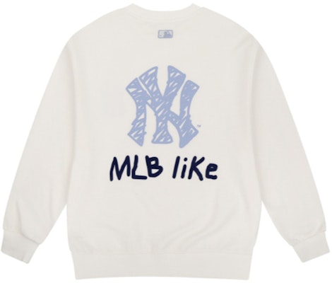MLB Like Series New York Yankees Logo Ivory White Crewneck Sweatshirt Unisex 31MT05941-50I Buy MLB Like Series New York Yankees Logo Ivory White Crewneck Sweatshirt Unisex 31MT05941-50I