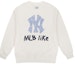 Order MLB Like Series New York Yankees Logo Ivory White Crewneck Sweatshirt Unisex 31MT05941-50I