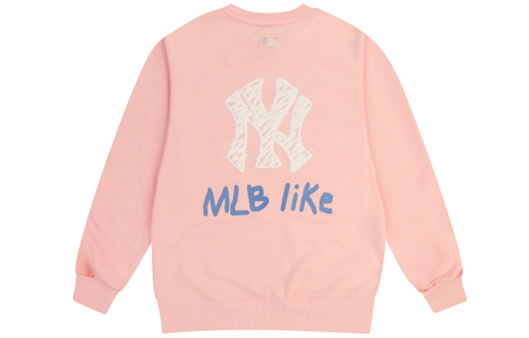 MLB LIKE Series New York Yankees Pink Logo Crewneck Unisex Sweatshirt 31MT05941-50P