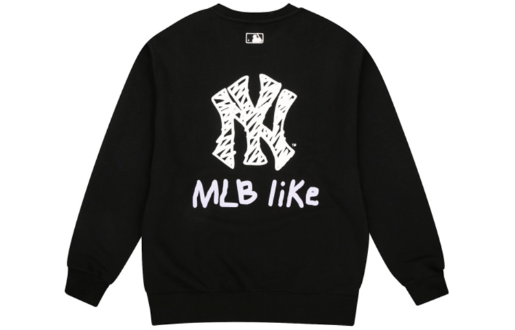 Order MLB LIKE系列男女同款宽松版大标志圆领卫衣 黑色 31MT05941-50L