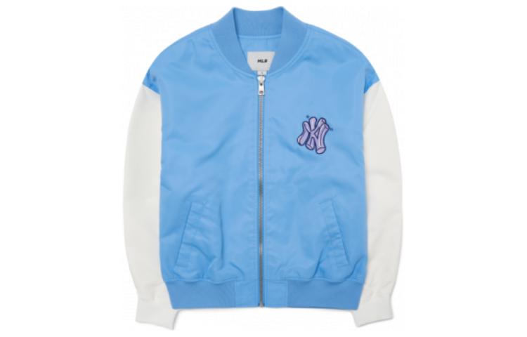 MLB LIKE Series Retro Logo Print Jacket Blue Unisex Casual Style 3AJPL0121-50BLS