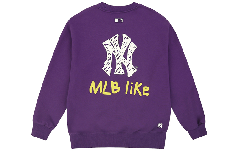 MLB LIKE Series Unisex Loose Fit Graffiti Sweatshirt Blue Purple Long Sleeve 31MT08011-50V 圖 2