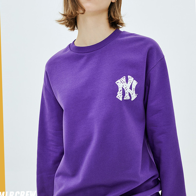 MLB LIKE Series Unisex Loose Fit Graffiti Sweatshirt Blue Purple Long Sleeve 31MT08011-50V 圖 4