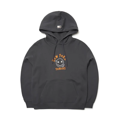 MLB LIKE Series Unisex Smile Print Sweatshirt Charcoal Grey - Great Gift Idea 3AHDL5116-50CGS