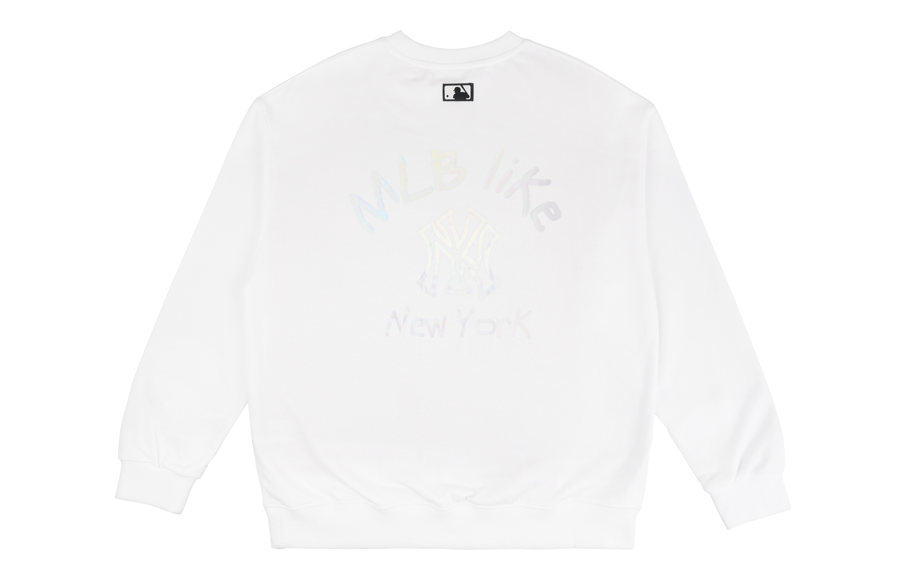 MLB LIKE Series White Sweatshirt with Back Letter Print Unisex 31MTE2011-50W