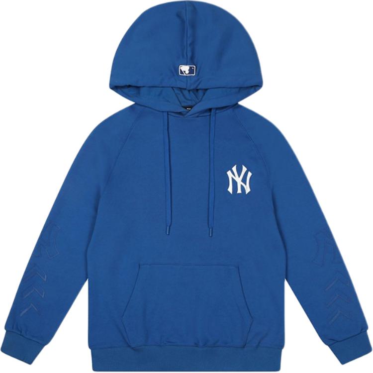 MLB Logo Embroidered Hoodie Blue - Long Sleeve Sweatshirt 31HD03041-50U