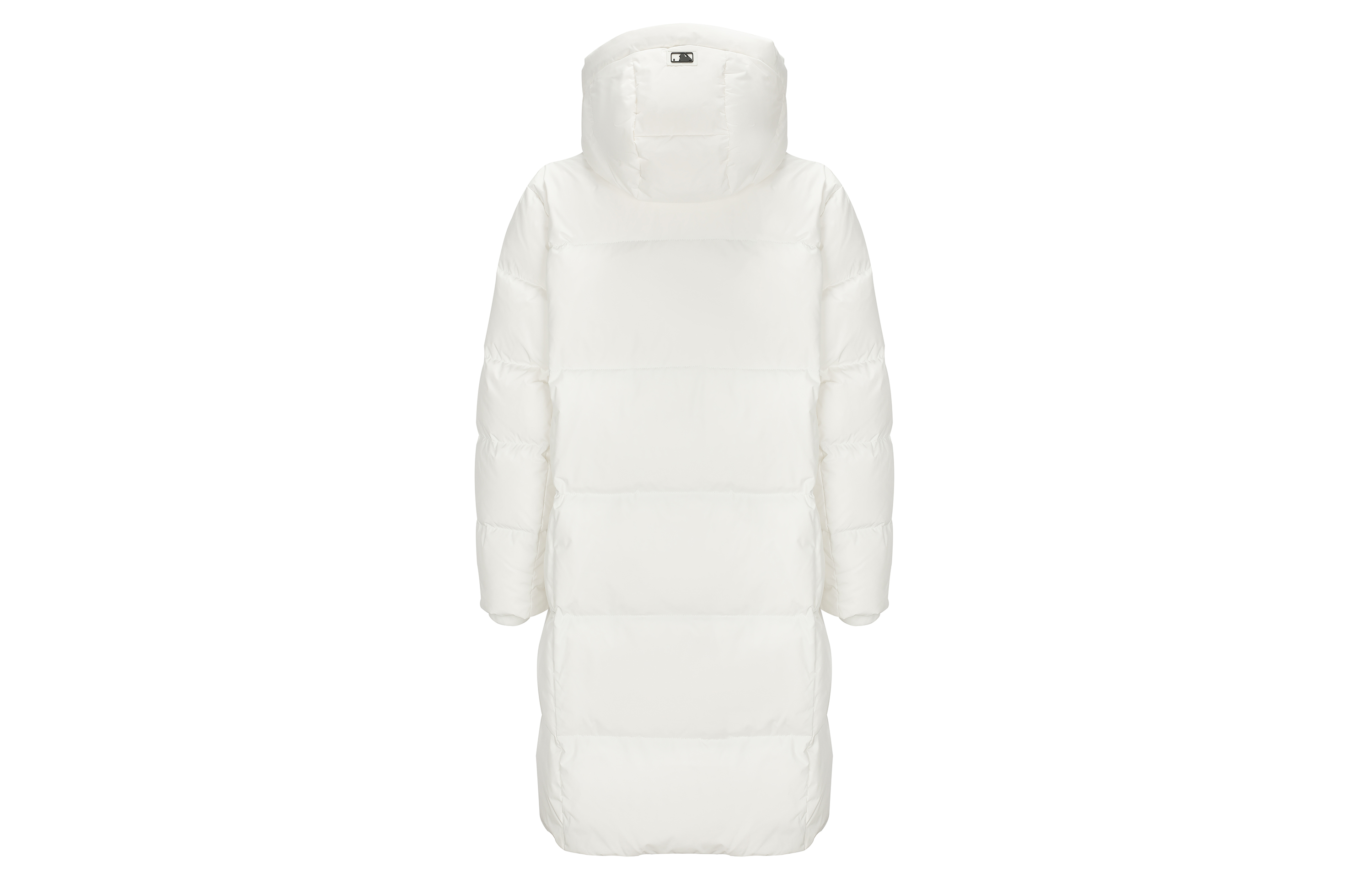 MLB Logo Embroidered Long Quilted Down Jacket Unisex Winter White. 3ADJJ0416-50IVS 圖 3