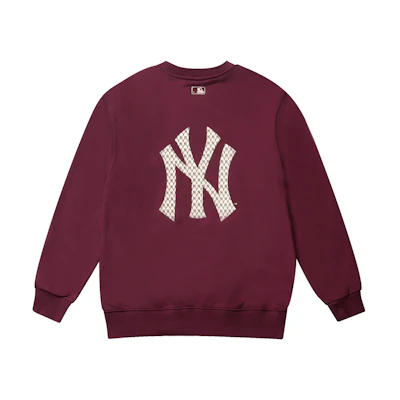 MLB Logo Embroidered Unisex Oversized Sweatshirt - Dark Purple 31MTM1041-50E