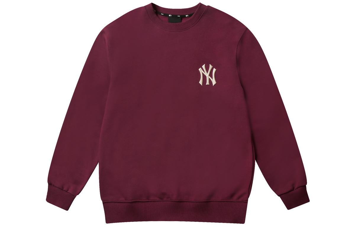 Lookbook Sweatshirt Oversize Unisex MLB Logo Bordir - Ungu Tua 31MTM1041-50E