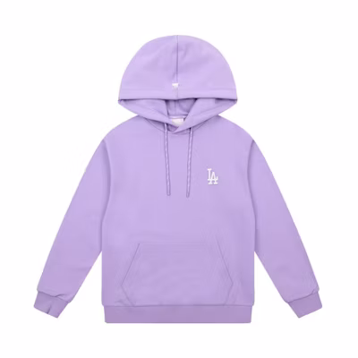 MLB Logo Graphic Oversized Hoodie Unisex Blue Purple 31HD07111