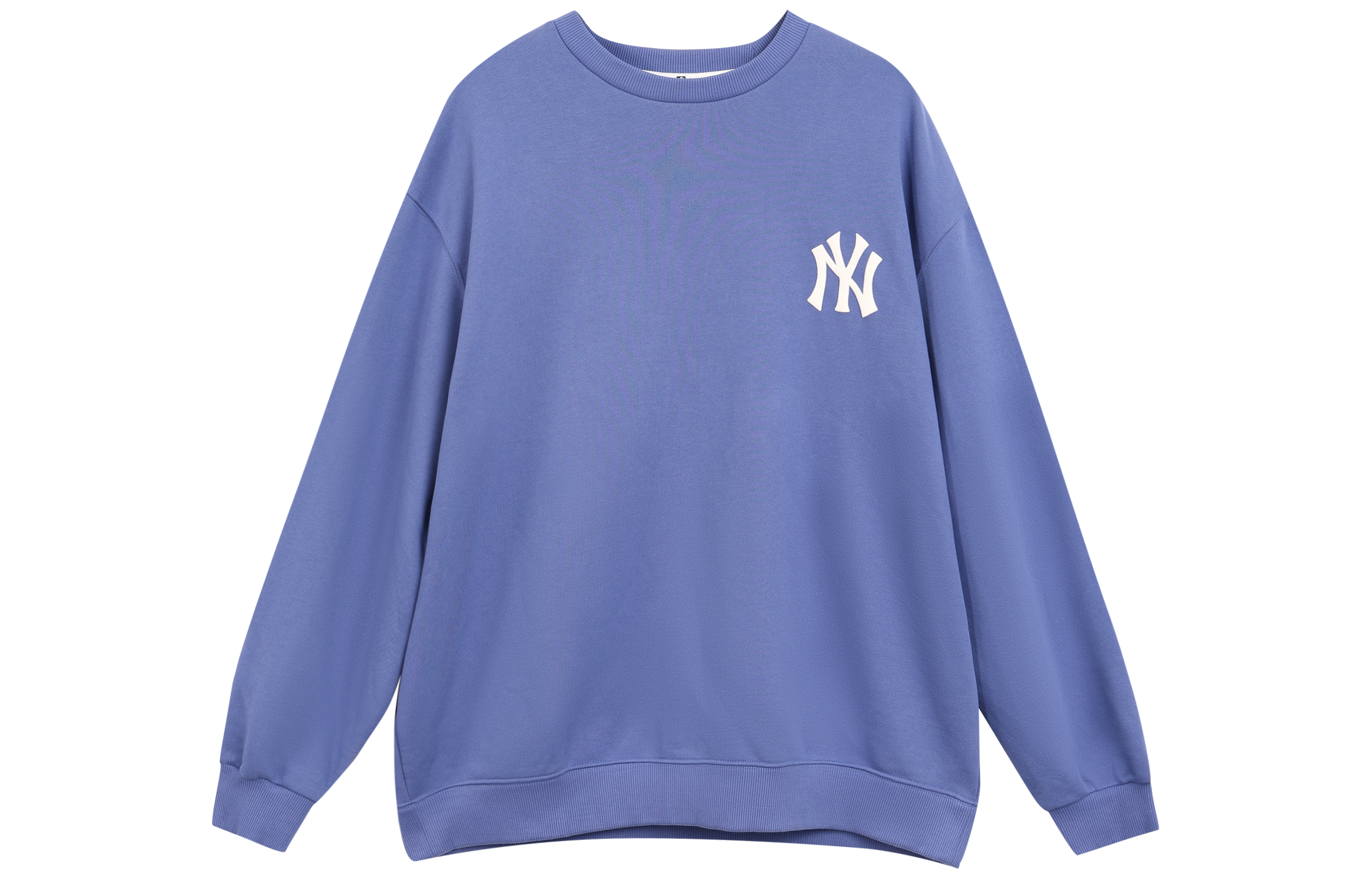 MLB Logo Letter Print Crewneck Pullover Sweatshirt Unisex Blue 31MT21941-50U