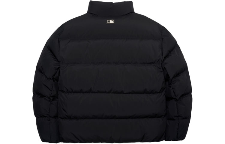 Lookbook MLB logo輕盈黑色羽絨外套 男女款防風保暖短版外套 3ADJB0416-50BKS