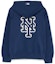 Lookbook MLB Logo Jaket Hoodie Navy Blue dengan Resleting 3ATRB0236-09NYS