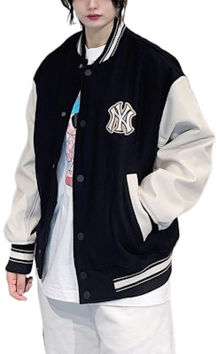 MLB 로고 패치 바시티 야구 자켓 유니섹스 커플룩 블랙 3AJPB0131-50BKS Purchase MLB 로고 패치 바시티 야구 자켓 유니섹스 커플룩 블랙 3AJPB0131-50BKS