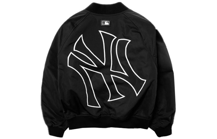 MLB Logo Print Black Long Sleeve Baseball Jacket Unisex 3AJP21016-50BKS 圖 3