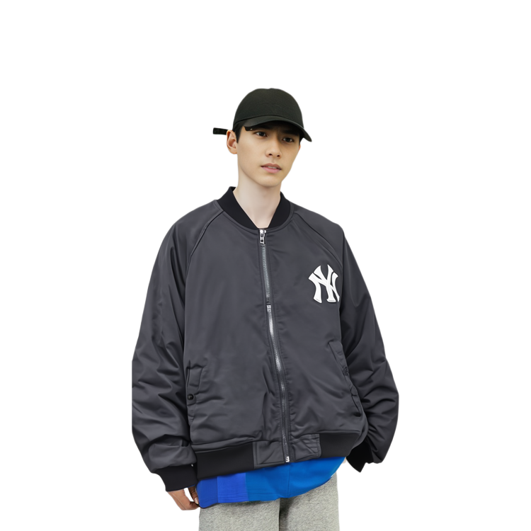 MLB Logo Print Black Long Sleeve Baseball Jacket Unisex 3AJP21016-50BKS 圖 7