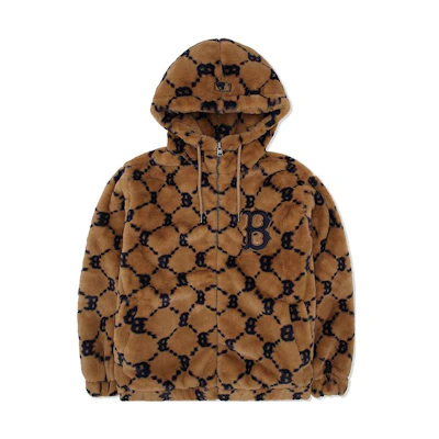 MLB Logo Print Hoodie Jacket Unisex 3AFDM0226