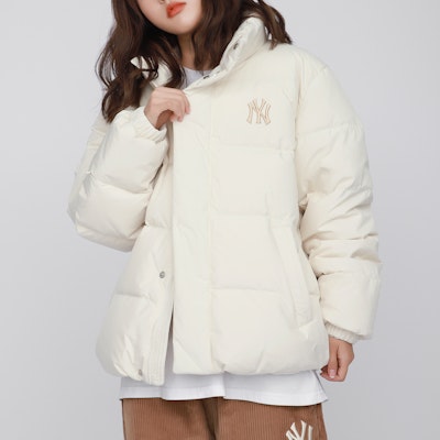 MLB标志印花短款羽绒服男女同款 - 米白色 3ADJB0116-50CRS Purchase MLB标志印花短款羽绒服男女同款 - 米白色 3ADJB0116-50CRS