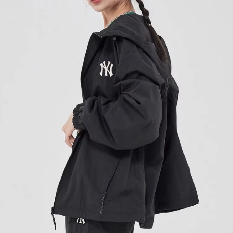 MLB Logo Printed Hoodie Jacket Unisex Black. 3AWJ01014-50BKS 圖 6