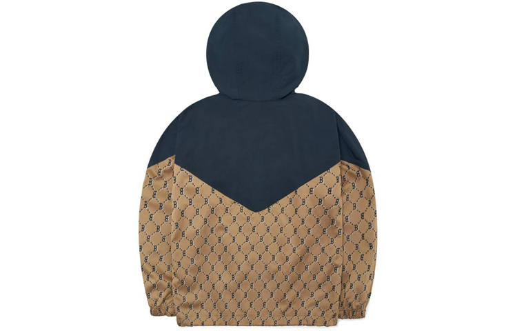 MLB Logo Printed Hoodie Jacket Unisex Khaki Color 3AWJM0224-43BGS 圖 3