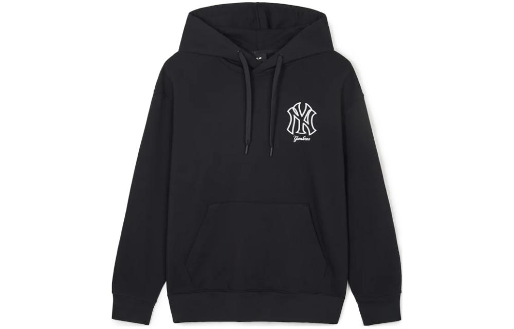 MLB Logo Printed Pullover Hoodie Black 3AHDB0241-50BKS
