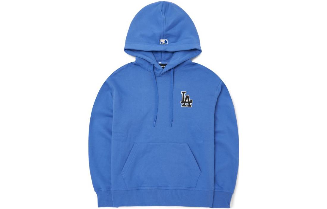 MLB Logo Printed Pullover Hoodie Unisex - Blue 3AHDB0326-07BLS