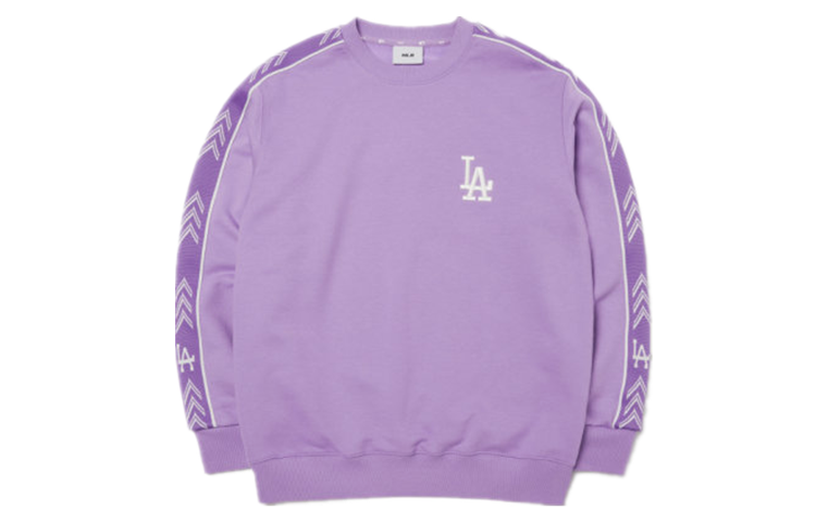 MLB Logo Printed Purple Pullover Sweatshirt Unisex Long Sleeve 3AMTS0214-07LDS