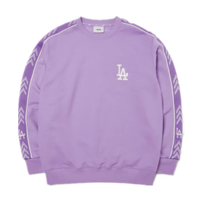 MLB Logo Printed Purple Pullover Sweatshirt Unisex Long Sleeve 3AMTS0214-07LDS