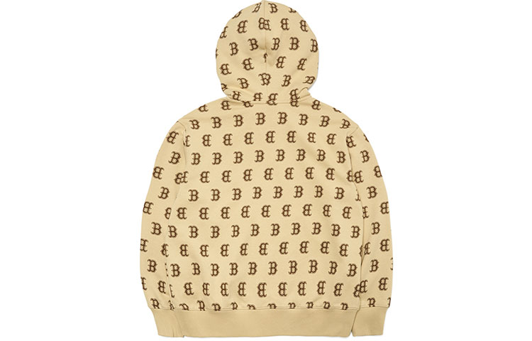 MLB Logo Series Boston Red Sox Retro Full-Print Zip Hoodie Beige Unisex 3ATRM0114-43BGS 圖 3