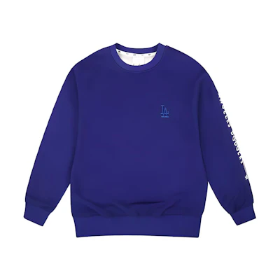 MLB Logo Tape Fleece Pullover Hoodie Blue - 31MTF4961-07U