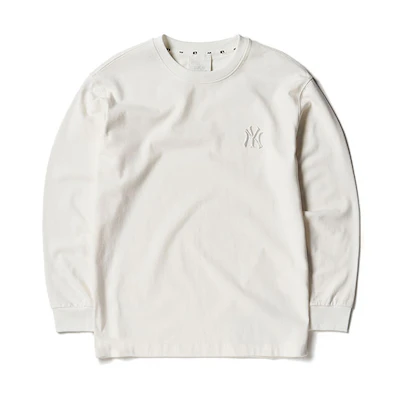 MLB Logo Unisex Ivory Long-Sleeve Sweatshirt 3ATSL0114-50IVS