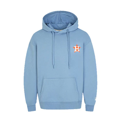 MLB Loose Fit Printed Hoodie Unisex Light Blue Casual Long Sleeve Sweatshirt 31HD21011-06U