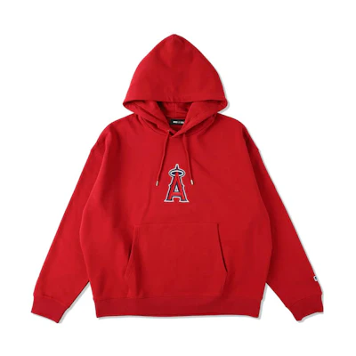MLB Los Angeles Angels Wind and Sea Red Hoodie Unisex with Logo and Pocket WDS-C-MLB5-23-AP-Q2-05-ANGELS
