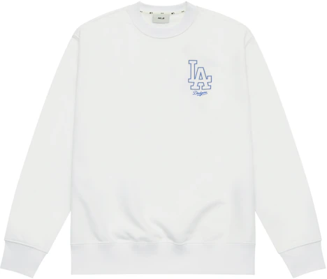 MLB 洛杉磯道奇 基本款 24FW 圓領衛衣 中性款 米白色 3AMTB9744-07WHS Lookbook MLB 洛杉磯道奇 基本款 24FW 圓領衛衣 中性款 米白色 3AMTB9744-07WHS