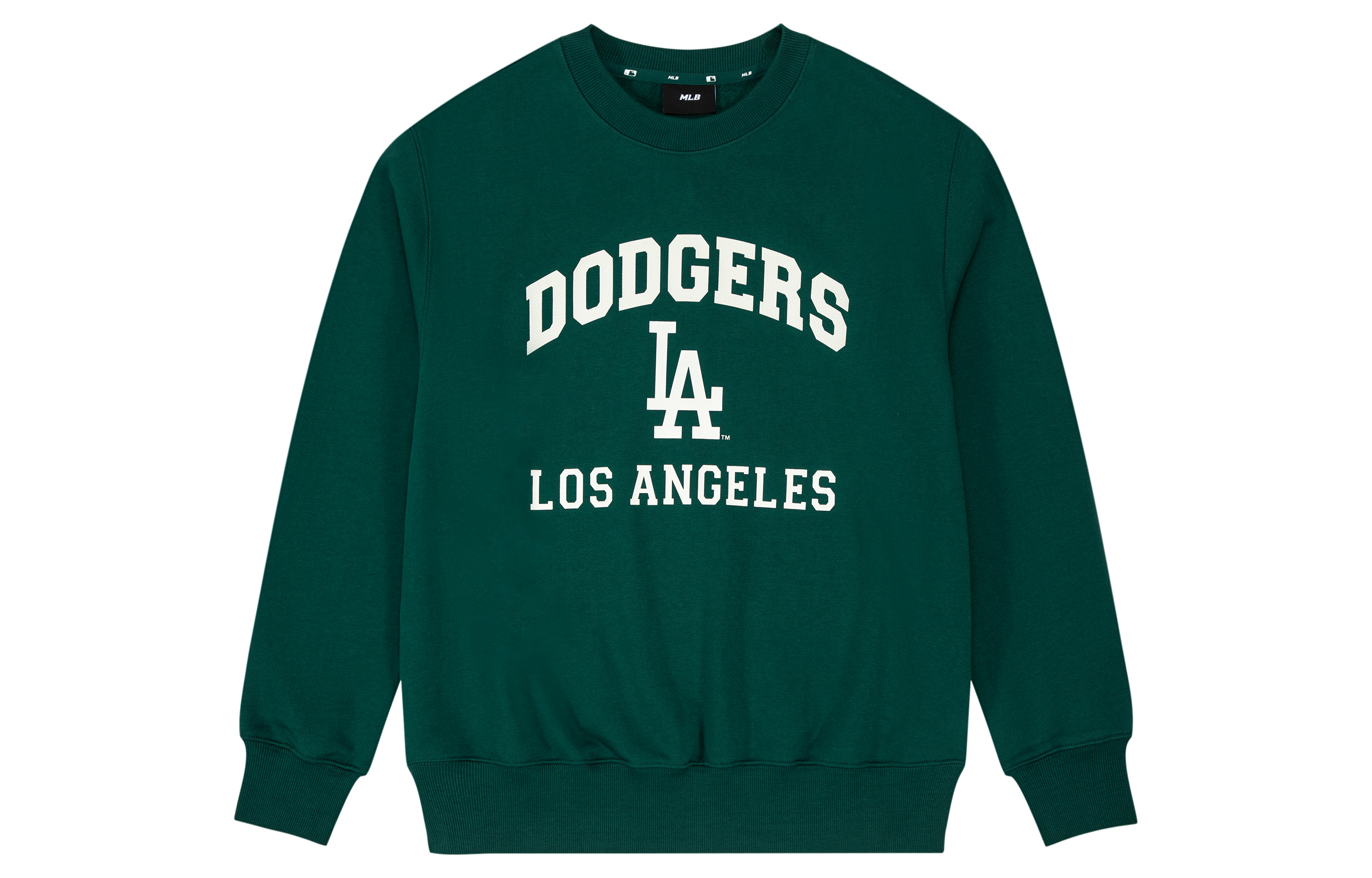 MLB Los Angeles Dodgers Collegiate Print Crewneck Sweatshirt Green Unisex 3AMTV0134-07GND