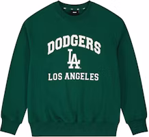 MLB Los Angeles Dodgers Collegiate Print Crewneck Sweatshirt Green Unisex 3AMTV0134-07GND MLB Los Angeles Dodgers Collegiate Print Crewneck Sweatshirt Green Unisex 3AMTV0134-07GND