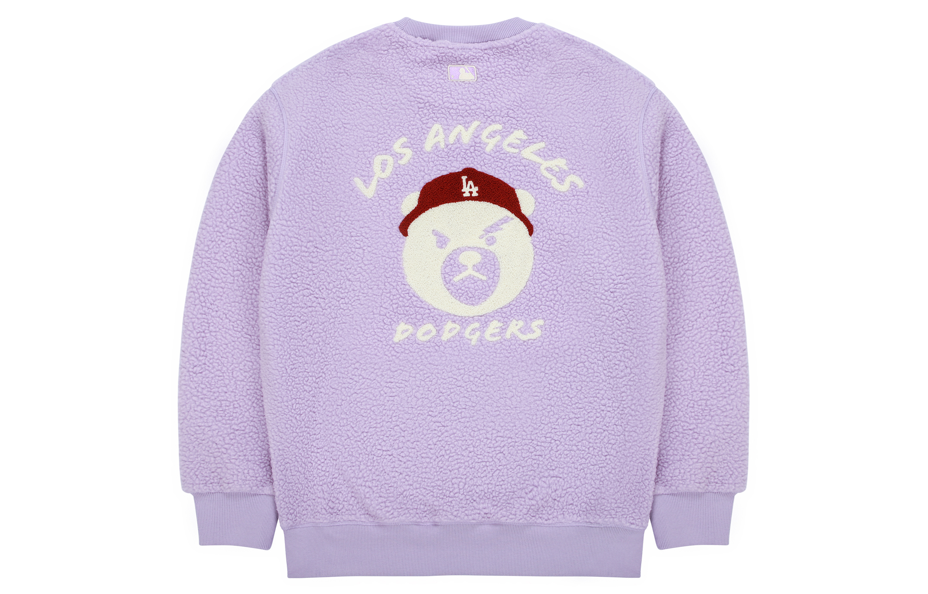 MLB Los Angeles Dodgers Embroidered Crewneck Sweatshirt Lavender Unisex 3AMTEC816-07LDL
