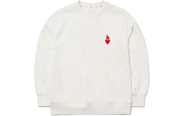 MLB Los Angeles Dodgers FW21 Logo Crewneck Sweatshirt Unisex White 3AMTH0314-07IVS
