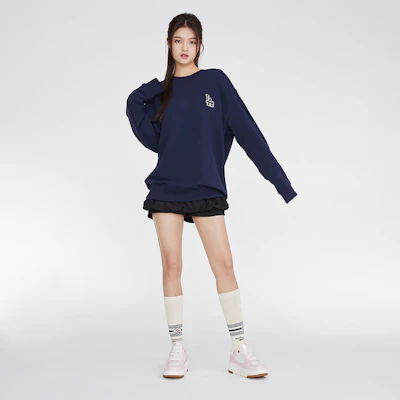 MLB洛杉磯道奇FW23復古漸層海軍藍中性款長袖衛衣 3AMTM0234-07NYD Details for MLB洛杉磯道奇FW23復古漸層海軍藍中性款長袖衛衣 3AMTM0234-07NYD