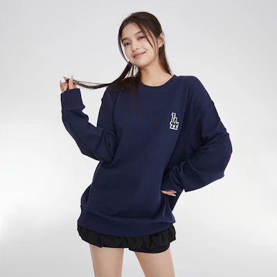 MLB洛杉磯道奇FW23復古漸層海軍藍中性款長袖衛衣 3AMTM0234-07NYD Cheap MLB洛杉磯道奇FW23復古漸層海軍藍中性款長袖衛衣 3AMTM0234-07NYD