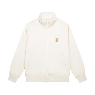 MLB Los Angeles Dodgers FW23 White Zip-Up Jacket Sweatshirt Unisex Relaxed Fit 3ATRB1034-43CRD