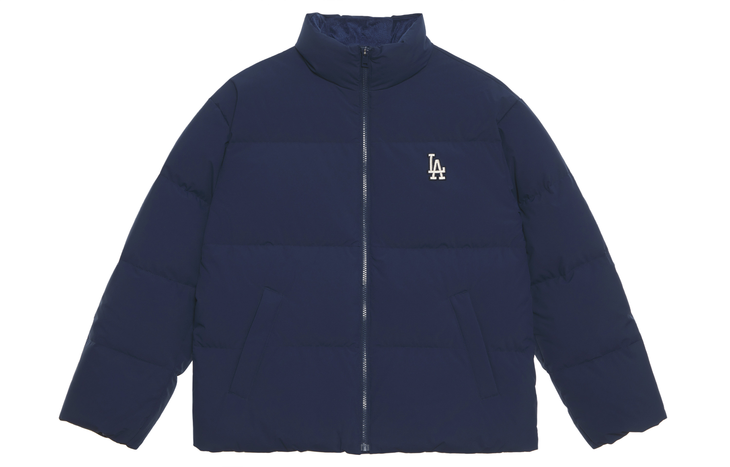 Order MLB Los Angeles Dodgers FW24 Unisex Lightweight Fleece-Lined Down Jacket in Navy. 3ADJB1046-07NYL