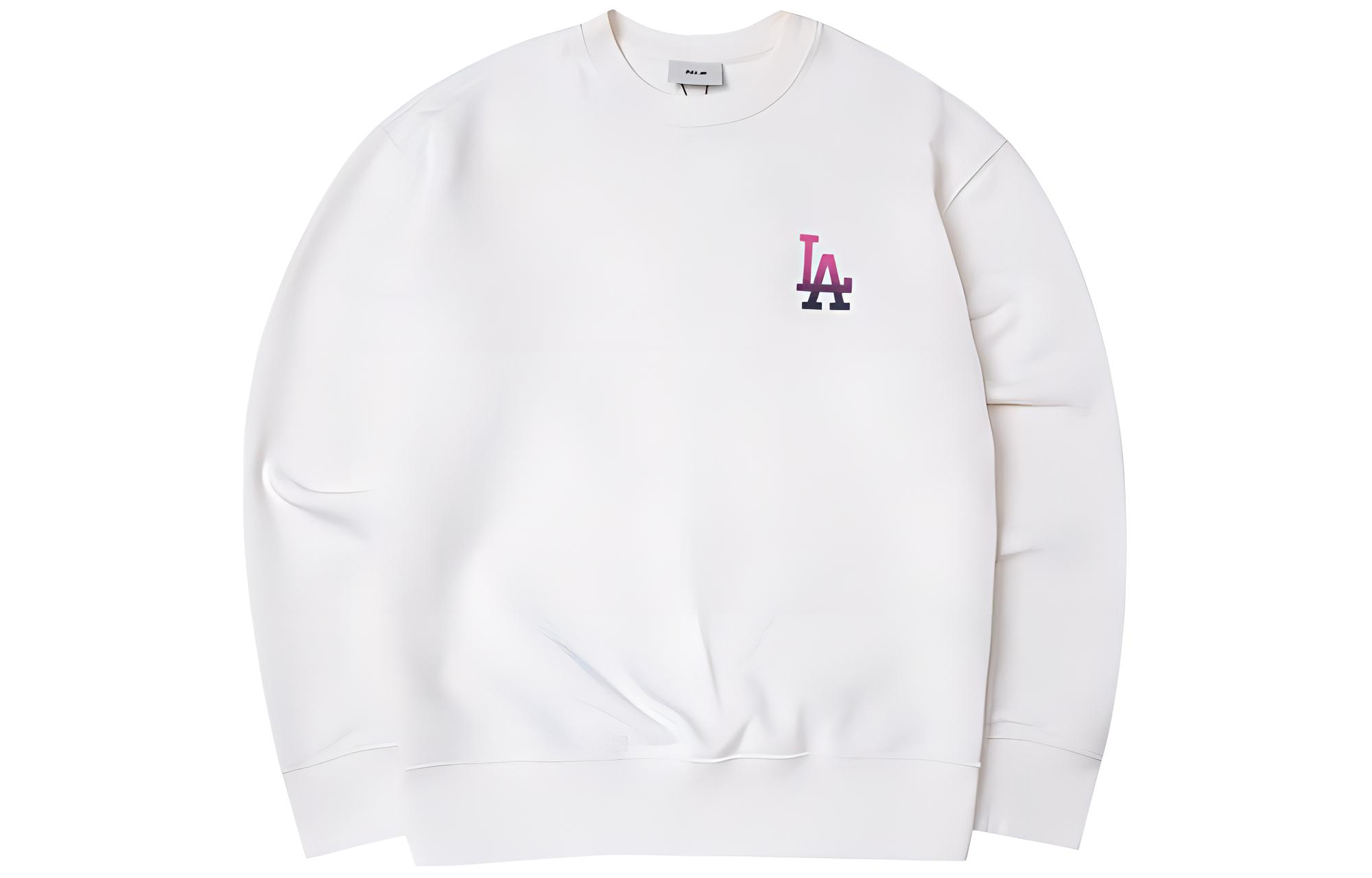 MLB Los Angeles Dodgers Gradient Print Oversized Sweatshirt Cream Unisex 3AMTB1041-07CRS