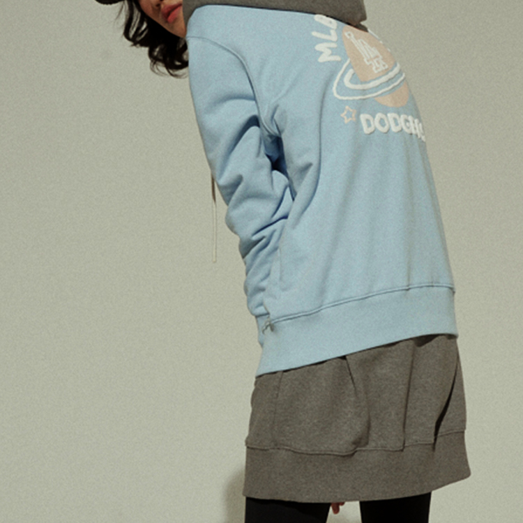 MLB Los Angeles Dodgers Graffiti Satellite Unisex Long Sleeve Sweatshirt Light Blue 31MT01041-07S 圖 5