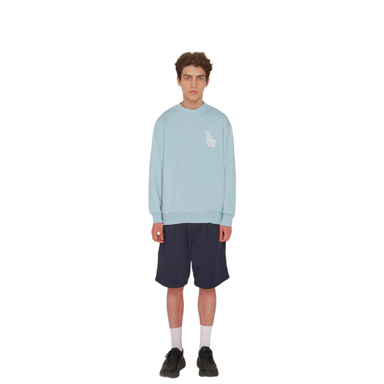 MLB Los Angeles Dodgers Graffiti Satellite Unisex Long Sleeve Sweatshirt Light Blue 31MT01041-07S 圖 6